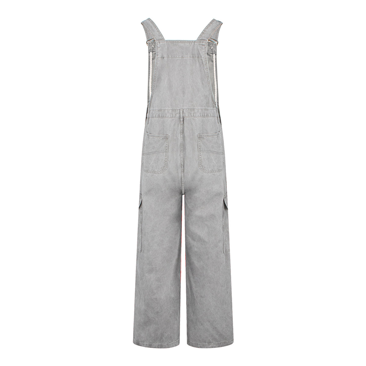 Relaxed Vintage Distressed Cargo Jeans Women's Youthful Versatile Overalls Pants