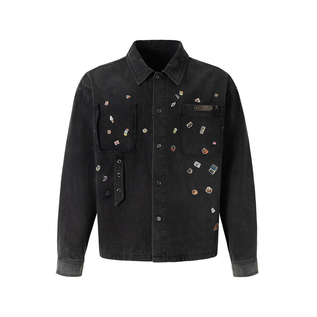 Washed denim jacket jacket