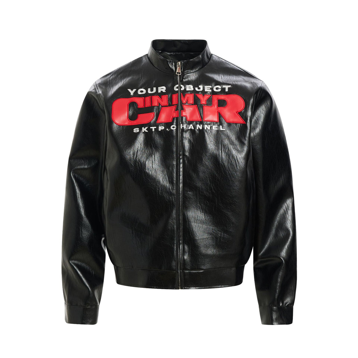 PU leather jacket motorcycle jacket