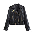 Imitation leather jacket