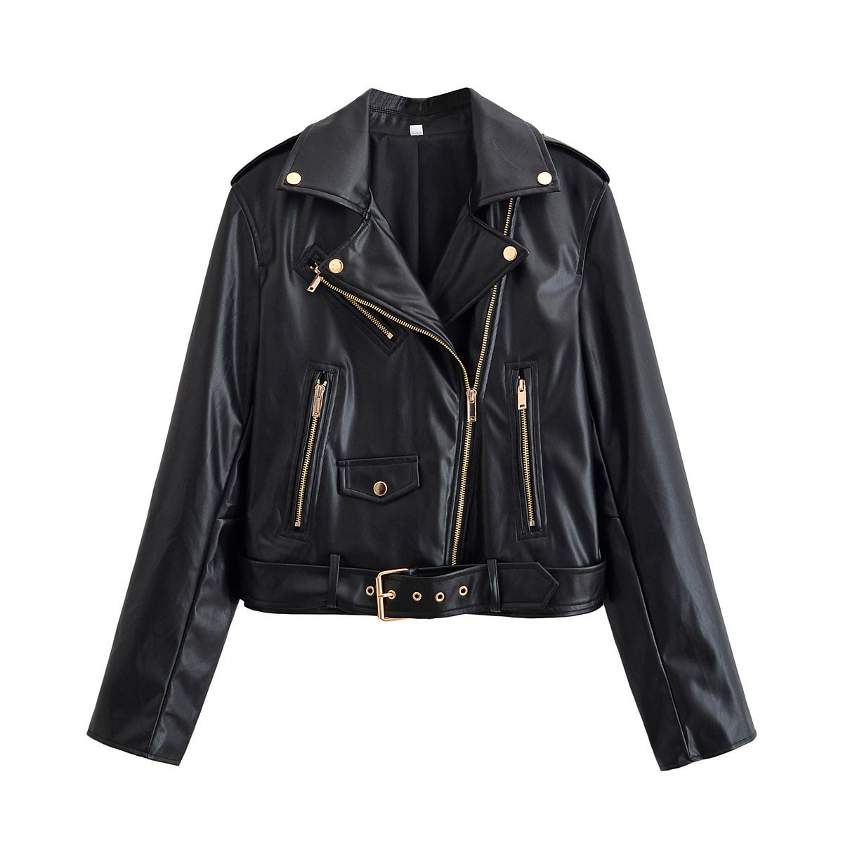 Imitation leather jacket