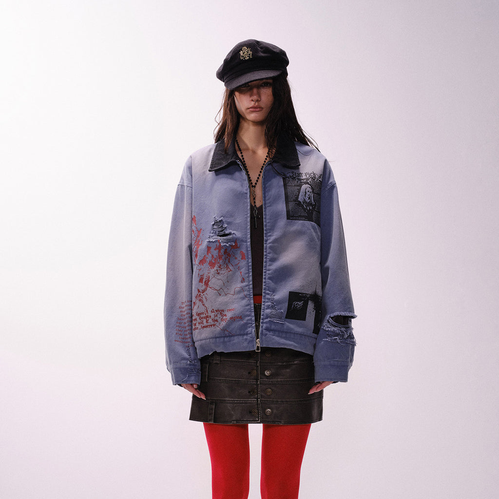 Washed denim jacket