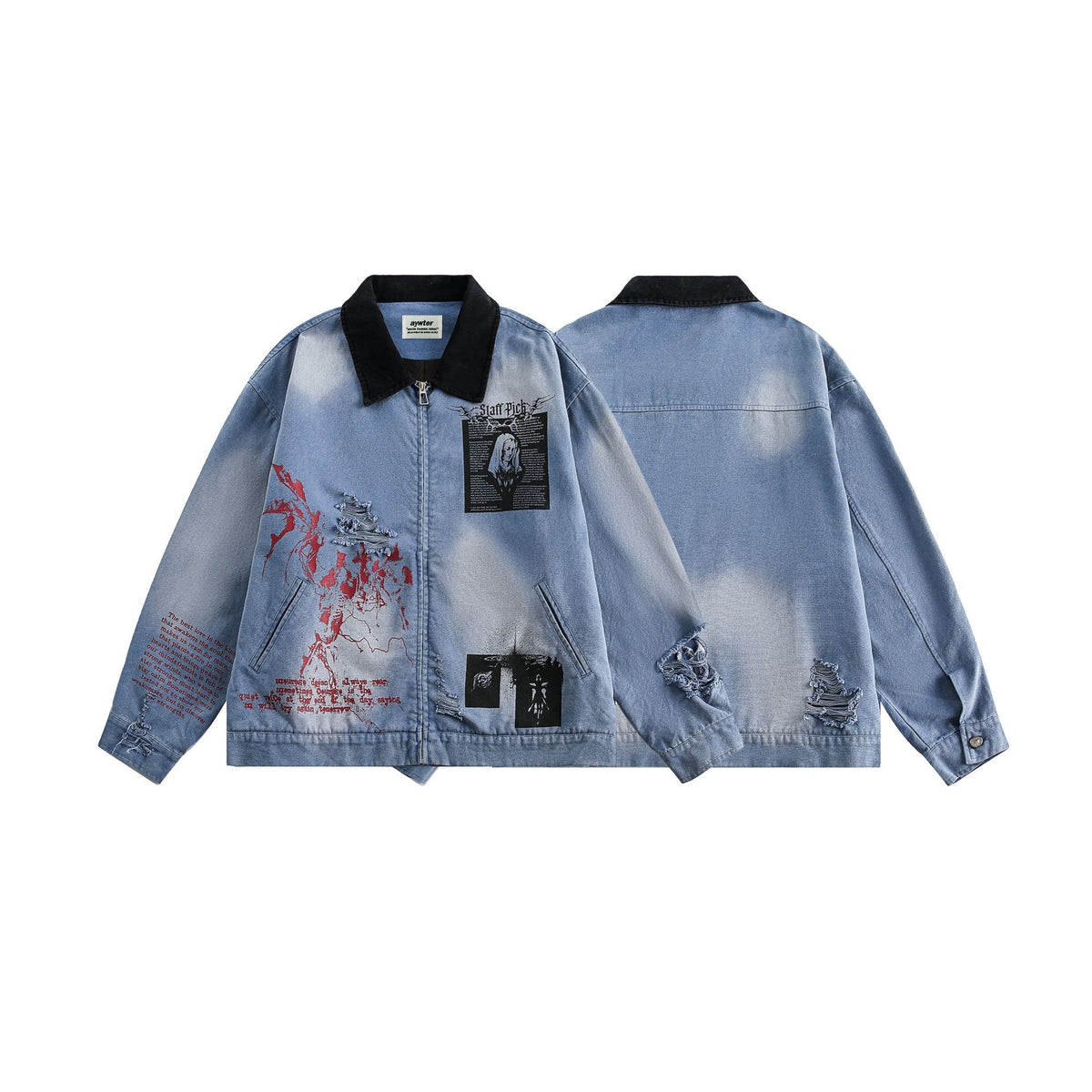 Washed denim jacket