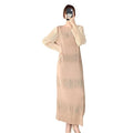 Women's clothing with high-end European and American temperament, lantern sleeves, loose and elegant dresses, long dresses without belts
