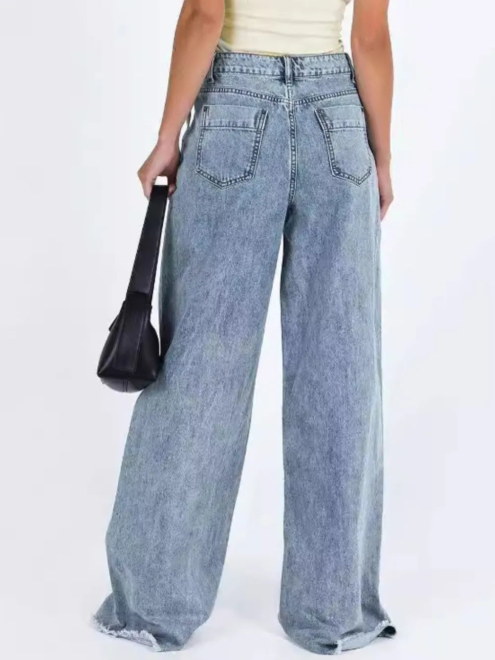 Wide Leg Jeans with Pockets