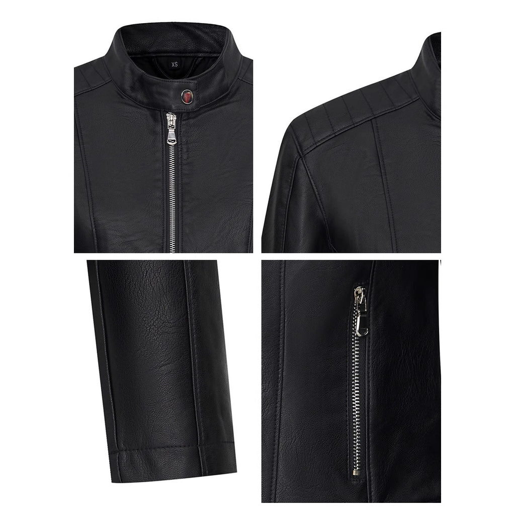 Women's outerwear leather jacket