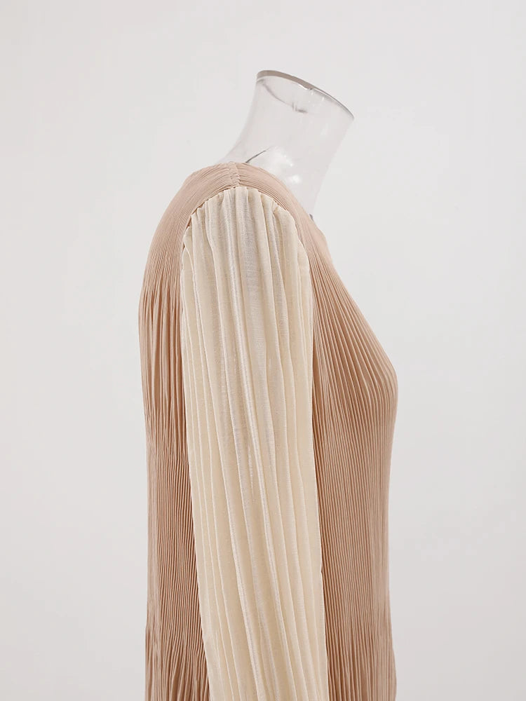 Women's clothing with high-end European and American temperament, lantern sleeves, loose and elegant dresses, long dresses without belts