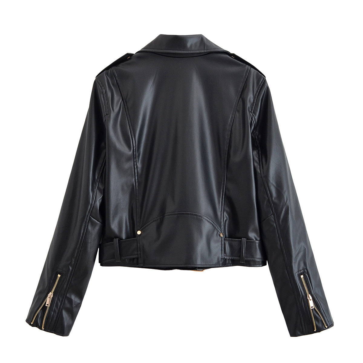Imitation leather jacket