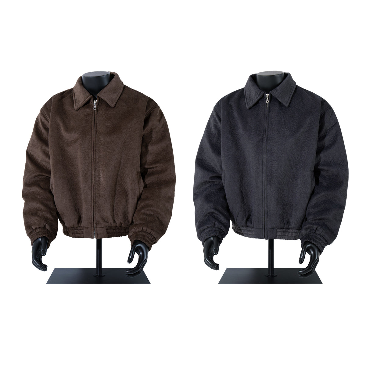 Leather jacket with cotton jacket