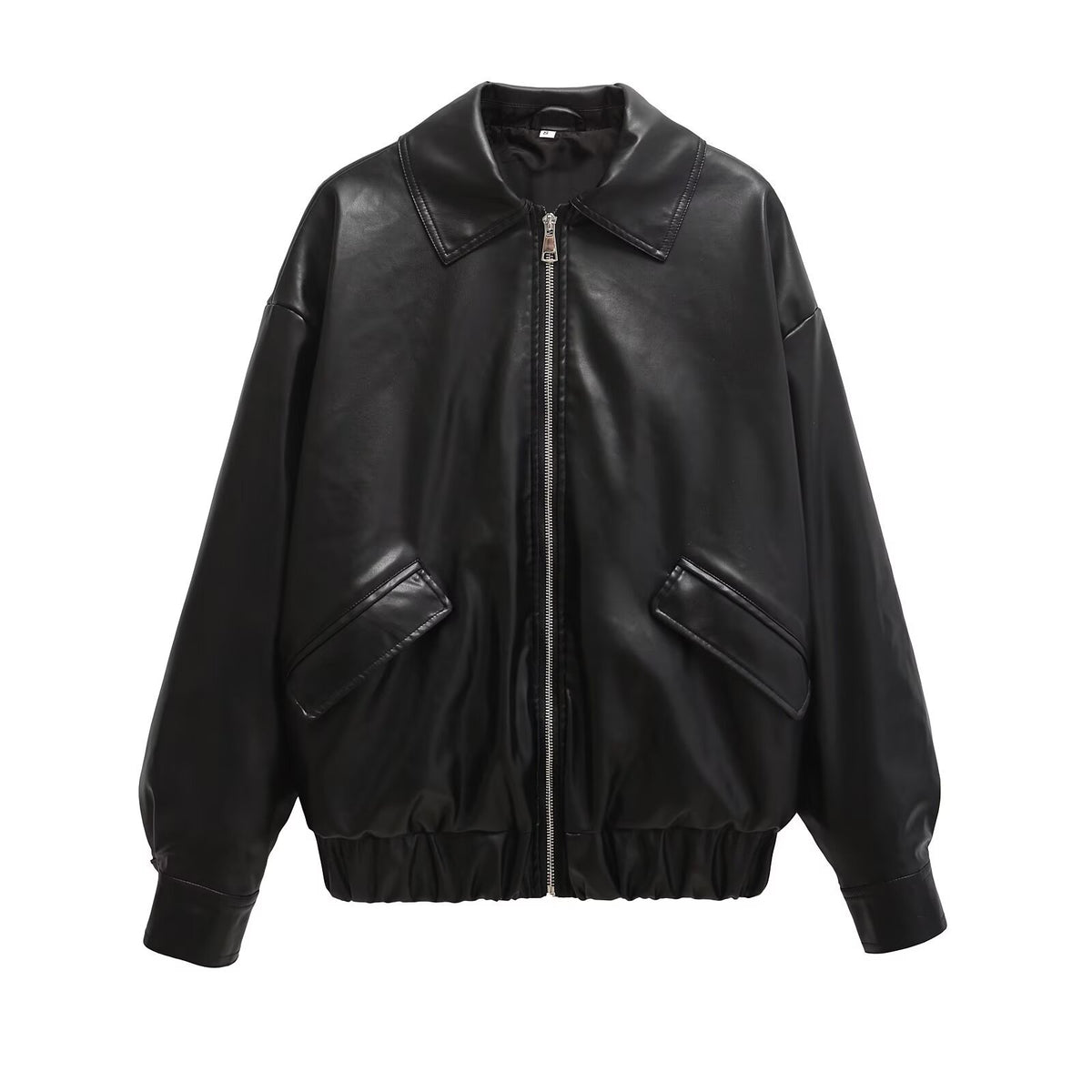 Imitation leather jacket and leather jacket