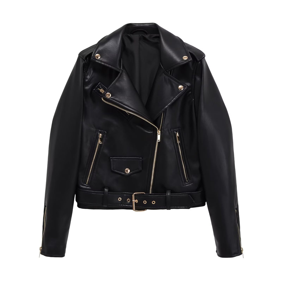 Imitation leather jacket