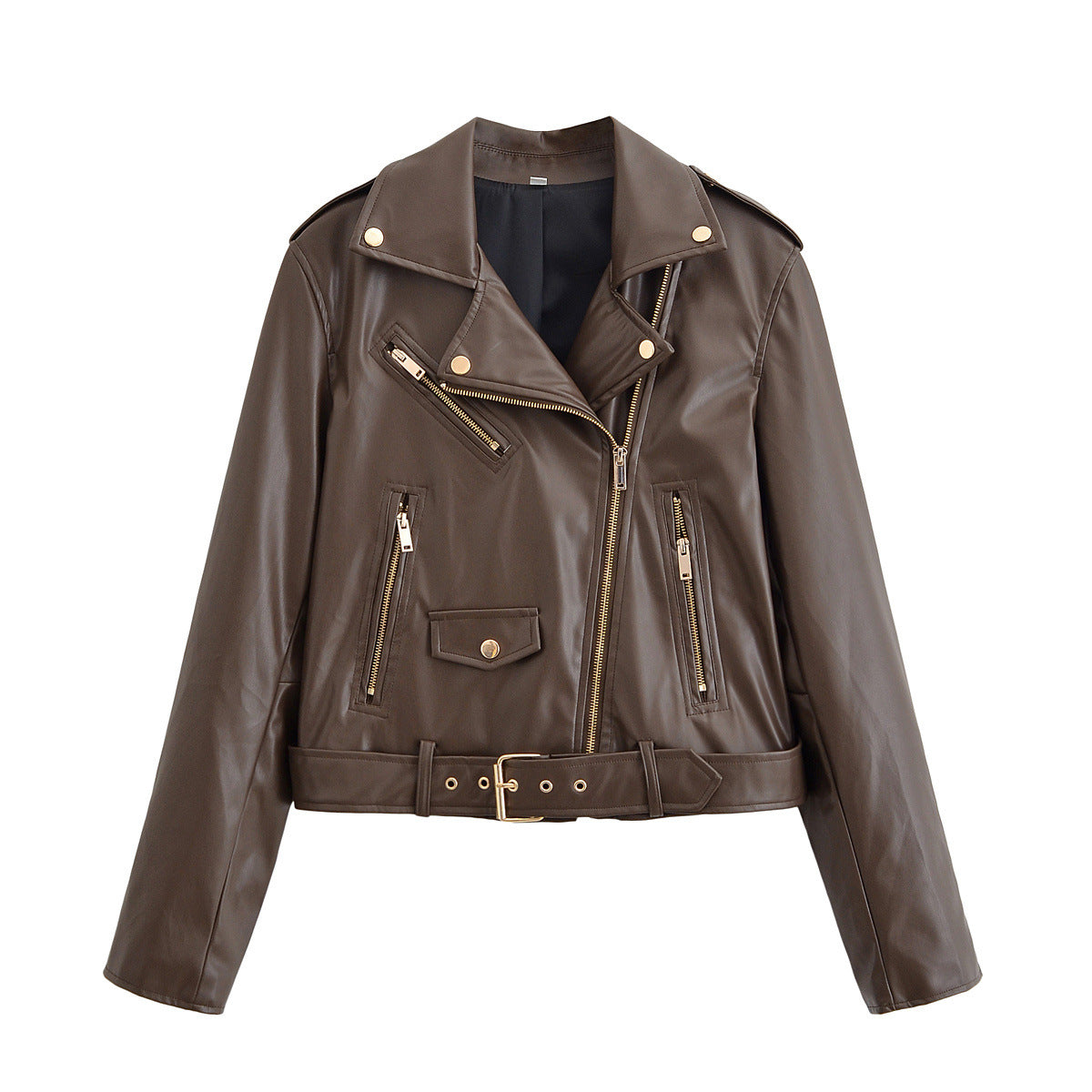 Imitation leather jacket