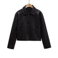 Imitation leather jacket