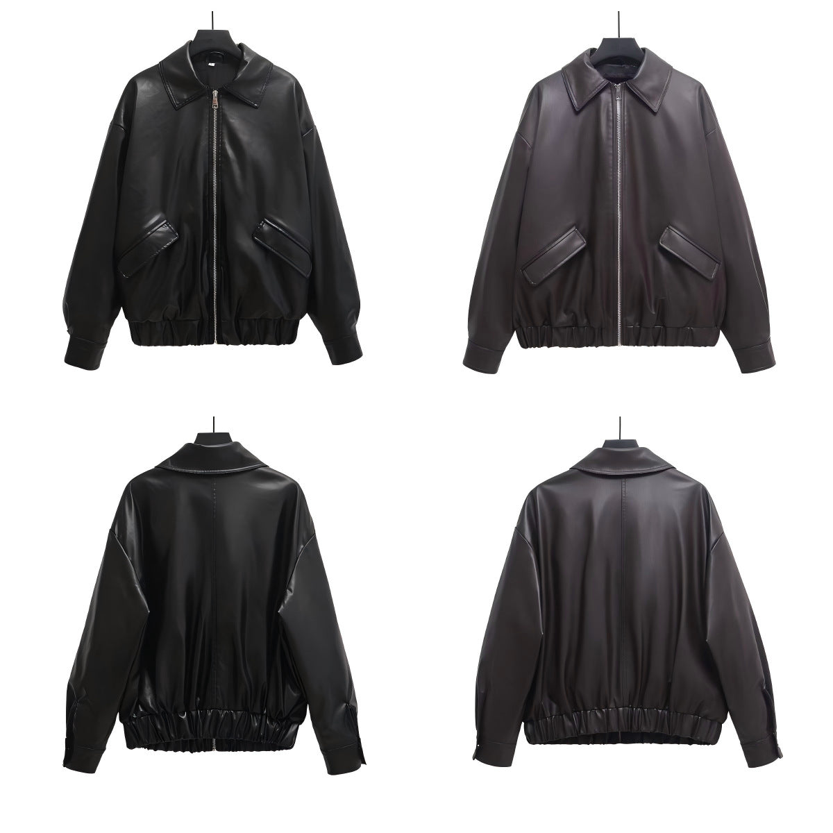 Imitation leather jacket and leather jacket