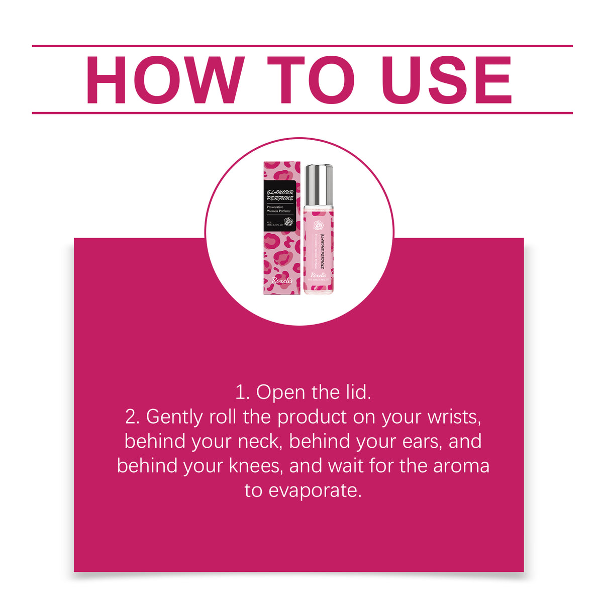 Roxelis Ladies' Roll-On Perfume, Niche Fresh Unique Fragrance Confident Charm Elegant Temperament To Enhance The Ball Perfume