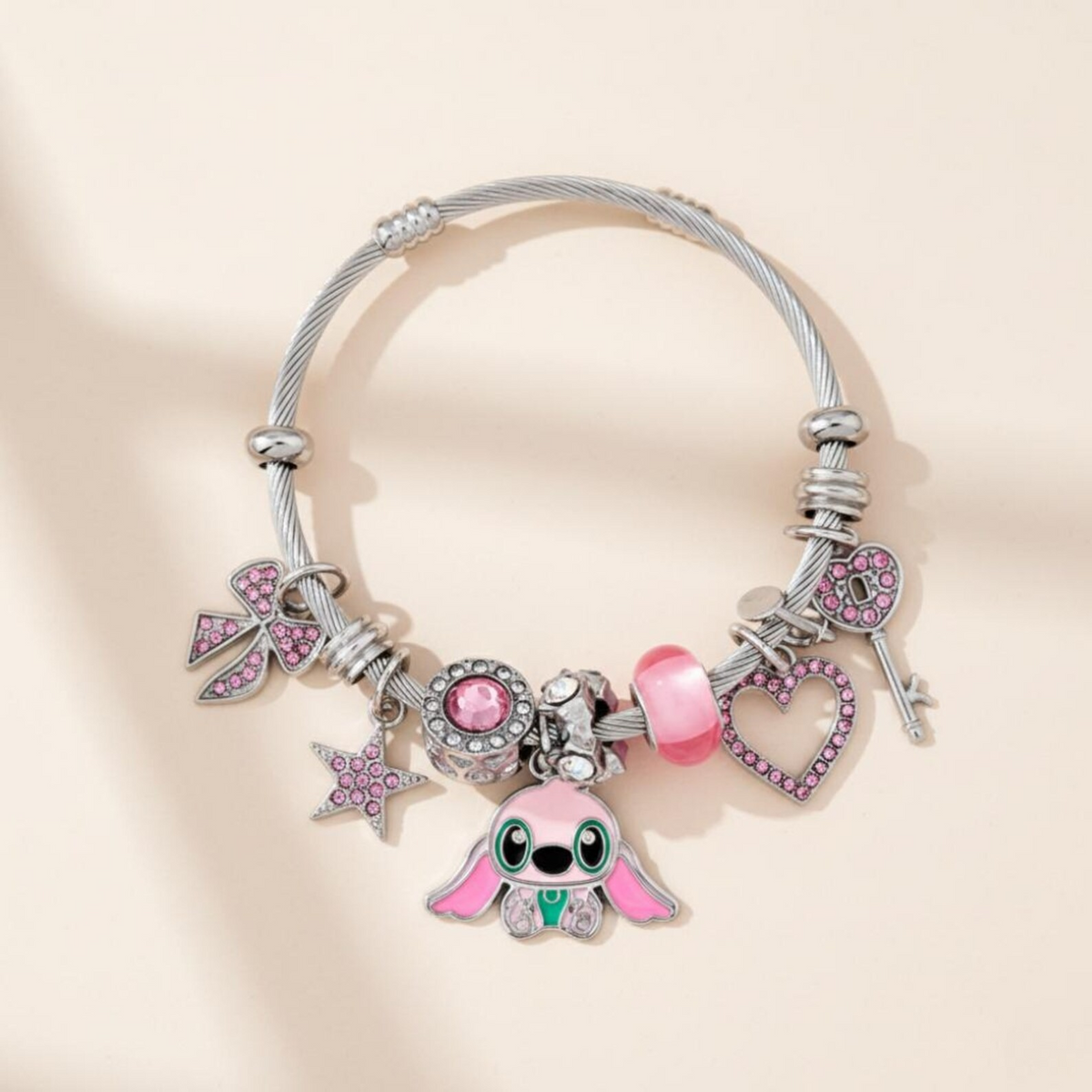 Stitch Anime Character Plush Toy and Lilo &amp; Stitch Bracelet Accessories