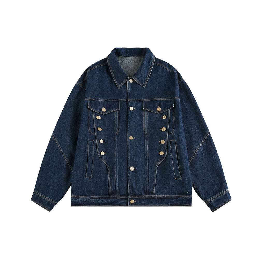 Washed denim jacket workwear jacket