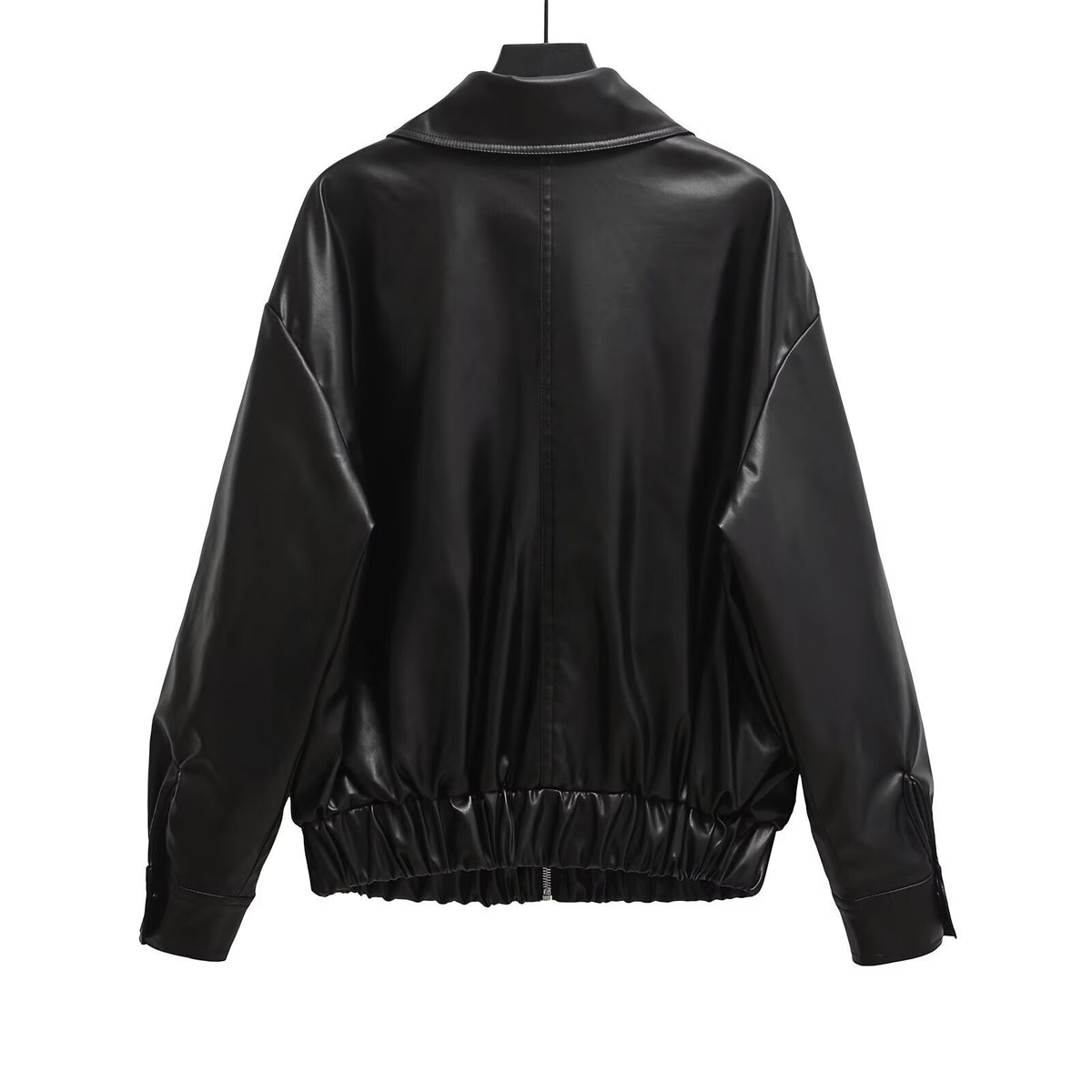 Imitation leather jacket and leather jacket