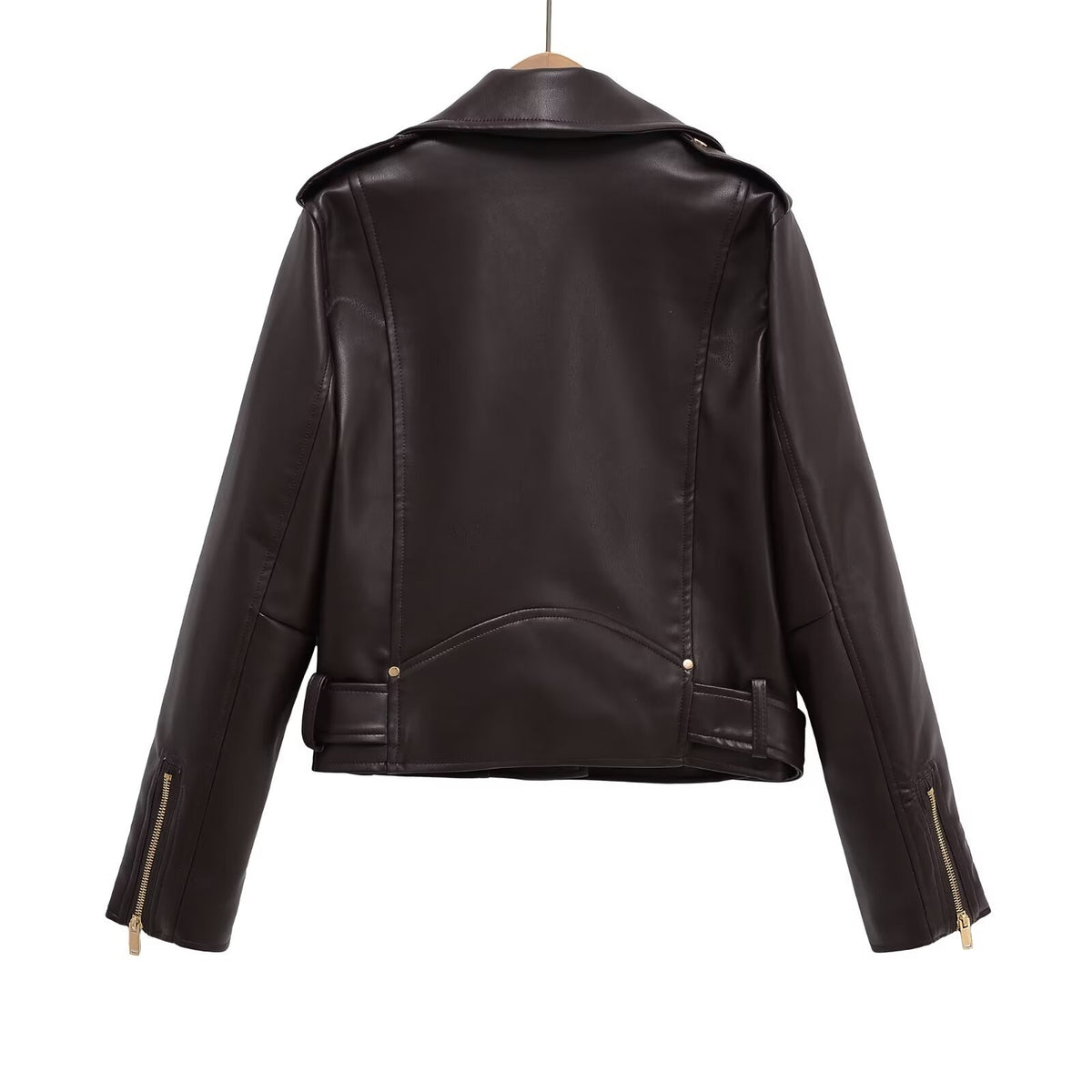 Imitation leather jacket