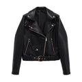 Imitation leather jacket