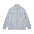 Kitten embroidered denim jacket