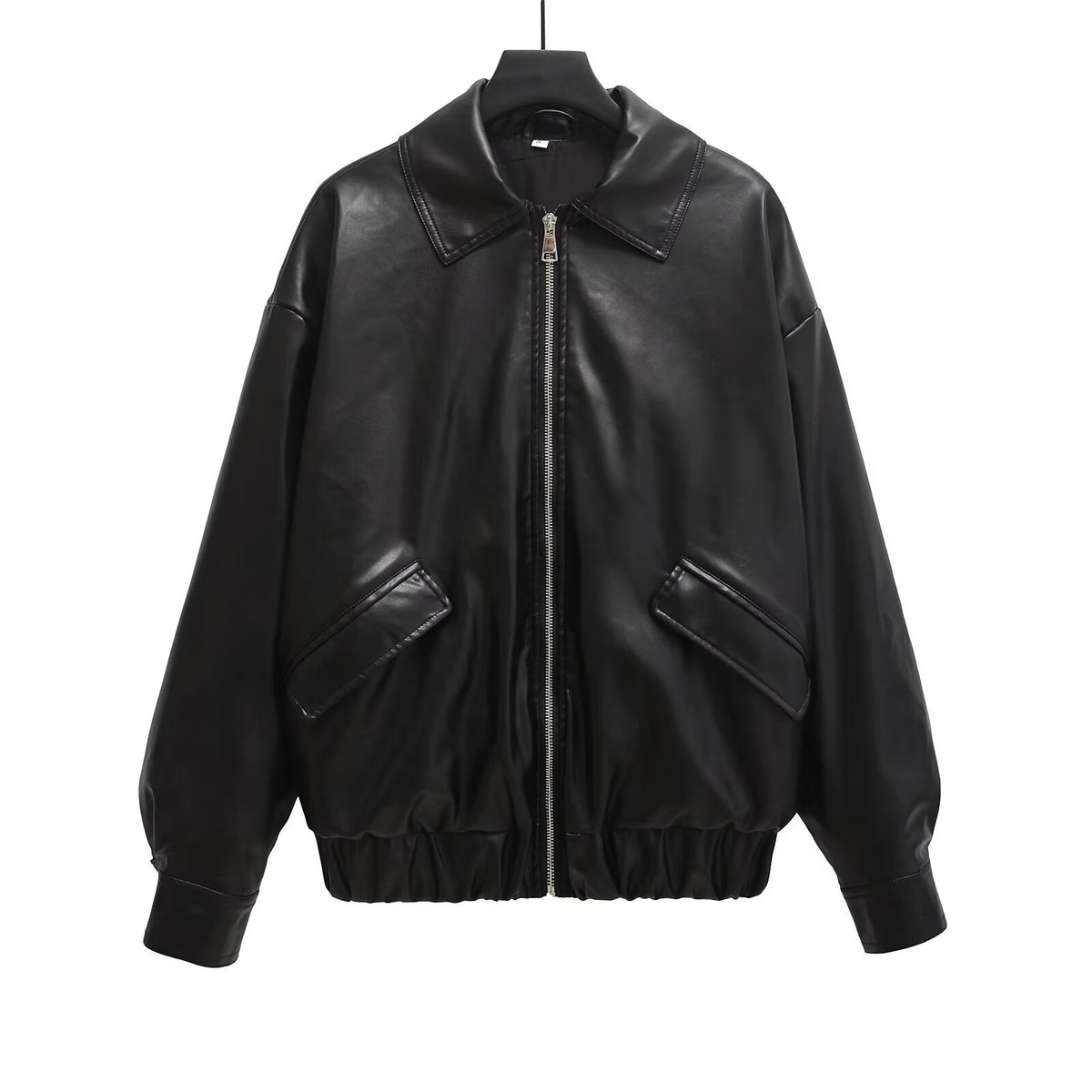 Imitation leather jacket and leather jacket