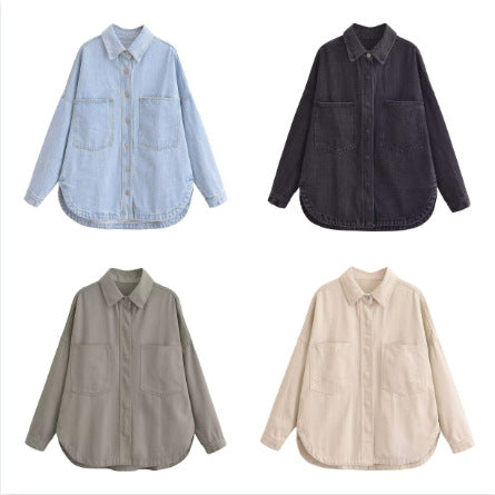 Washed denim jacket