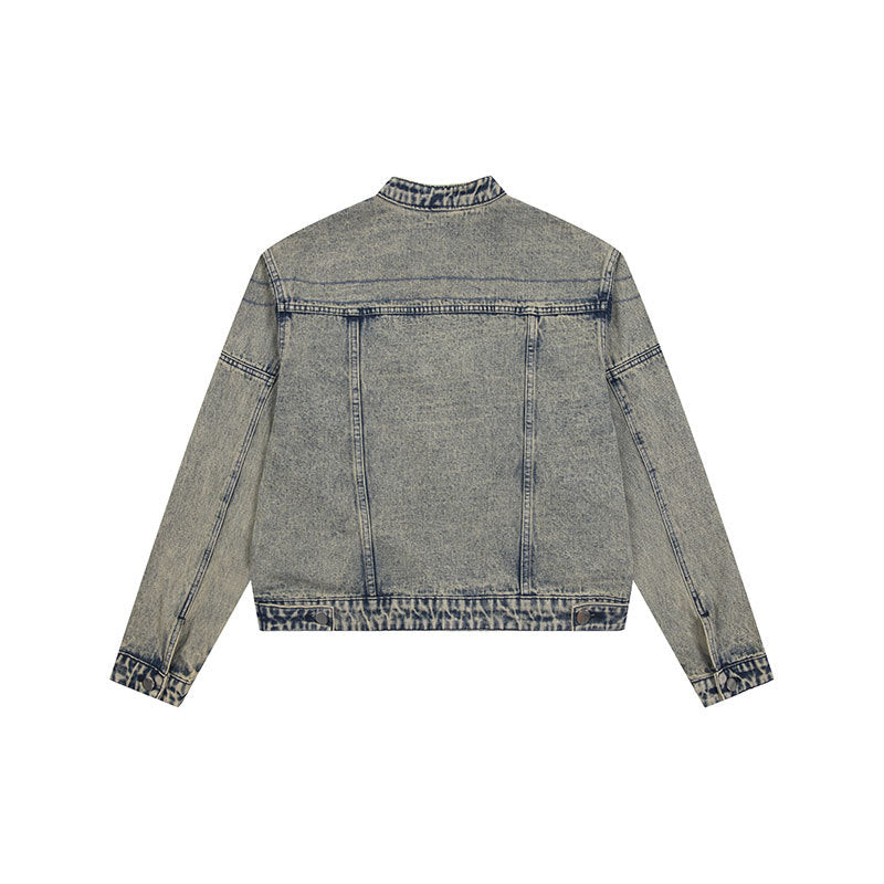 Zipper denim jacket