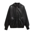 Imitation leather jacket and leather jacket