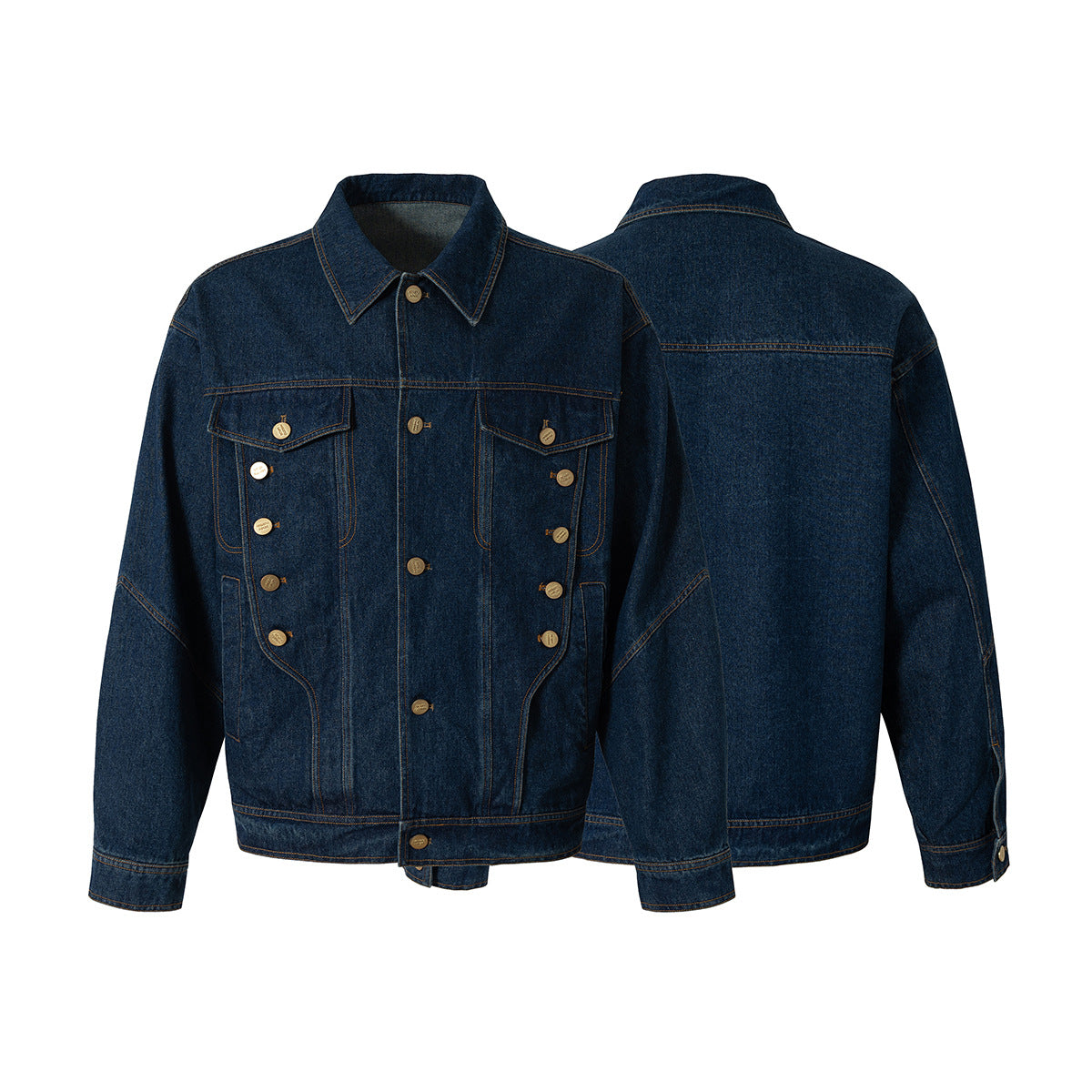 Washed denim jacket workwear jacket