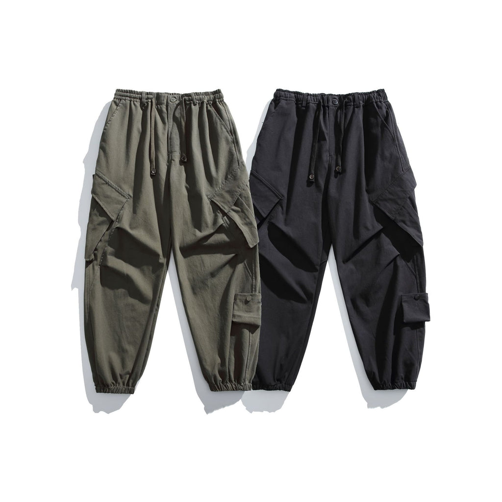 Loose Wide-Leg Cargo Pants with Multiple Pockets