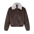 Leather jacket with cotton jacket