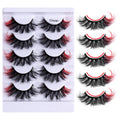 5 Pairs Of Colorful Fried False Eyelashes Multi Layer Thick Cross Mink Like Eyelashes