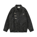 Imitation deer skin velvet lapel jacket