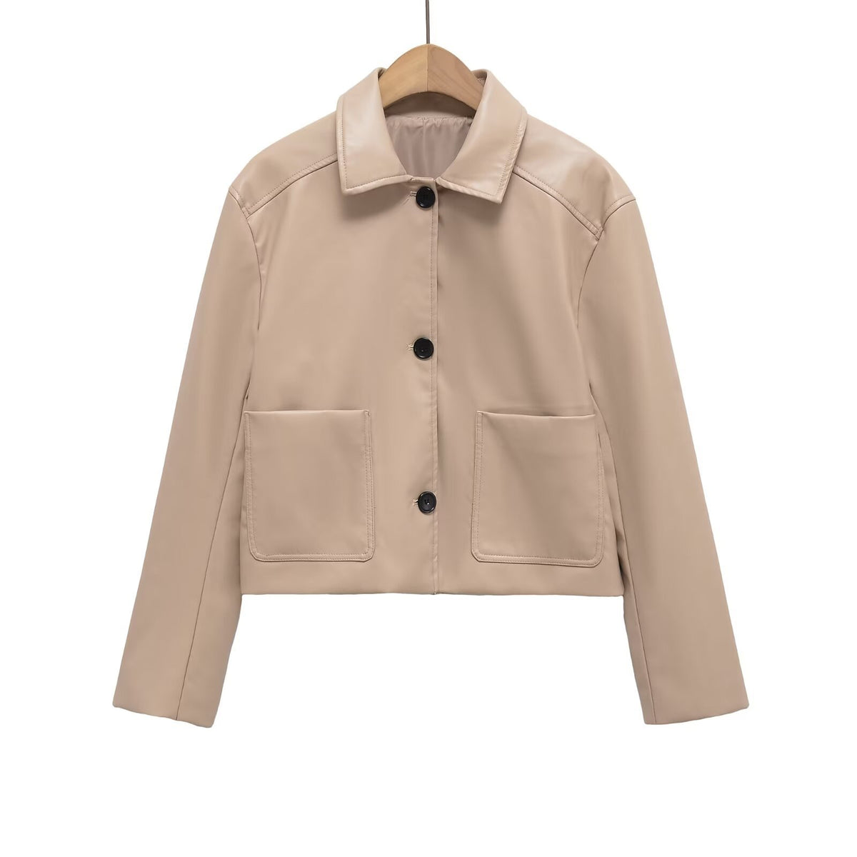 Imitation leather jacket