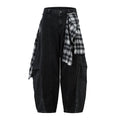 Men's Detachable Flap Denim Pants Trendy Vibe Loose Cargo Pants