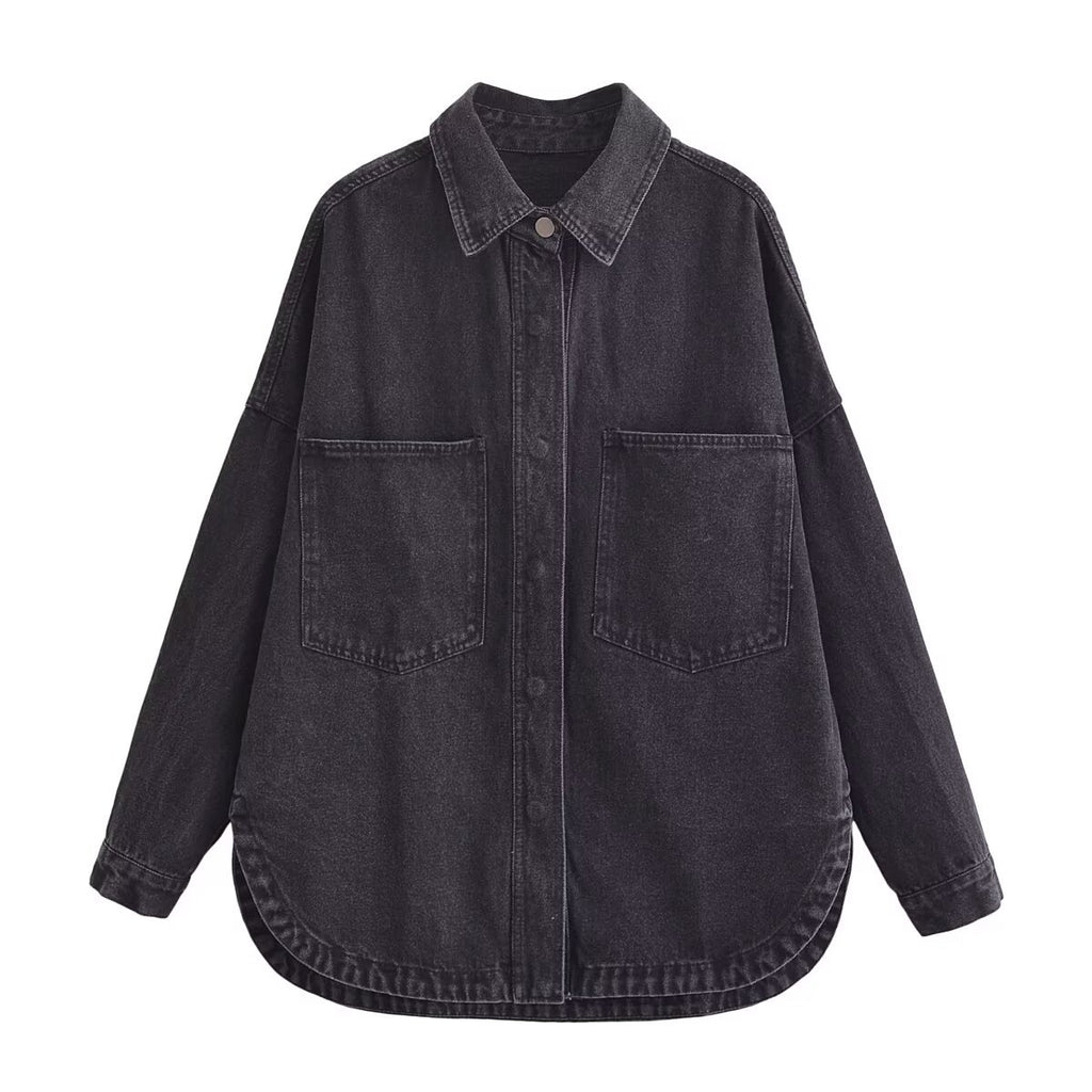 Washed denim jacket
