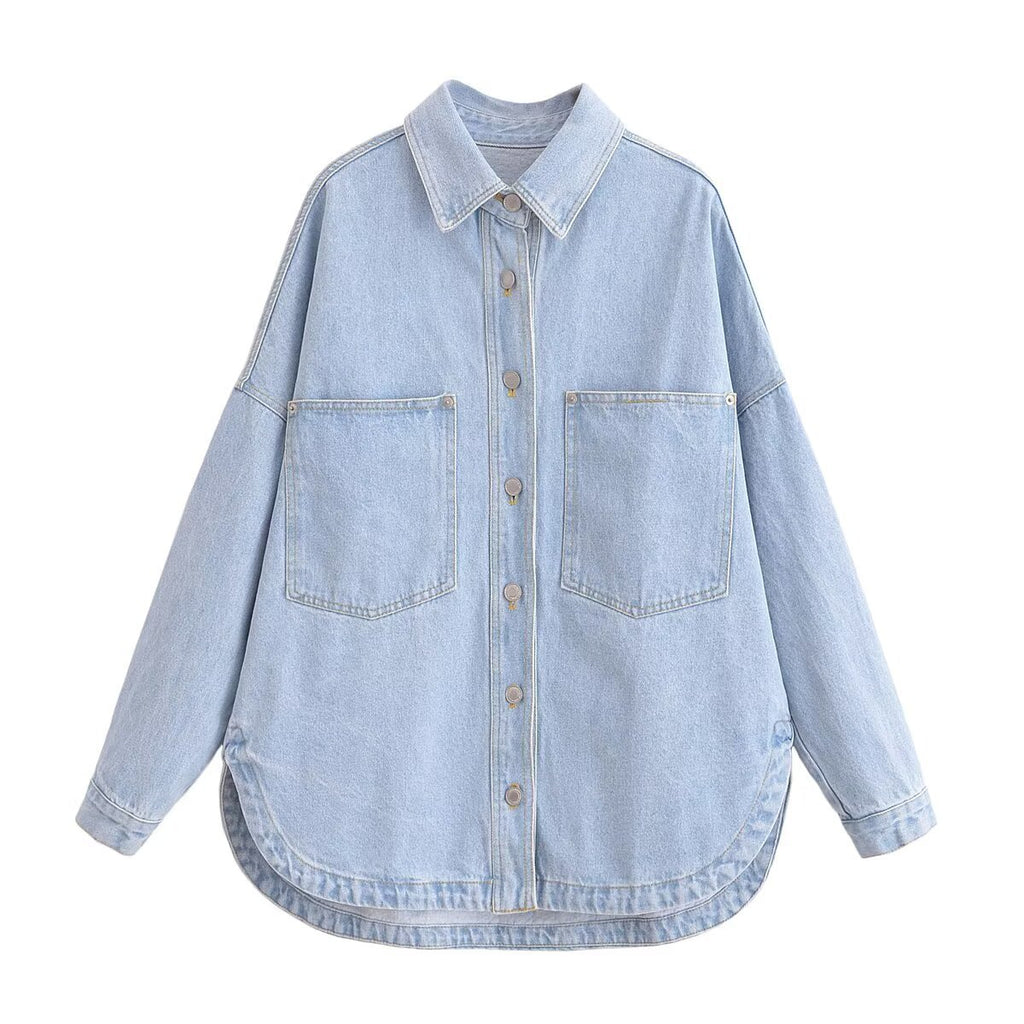 Washed denim jacket