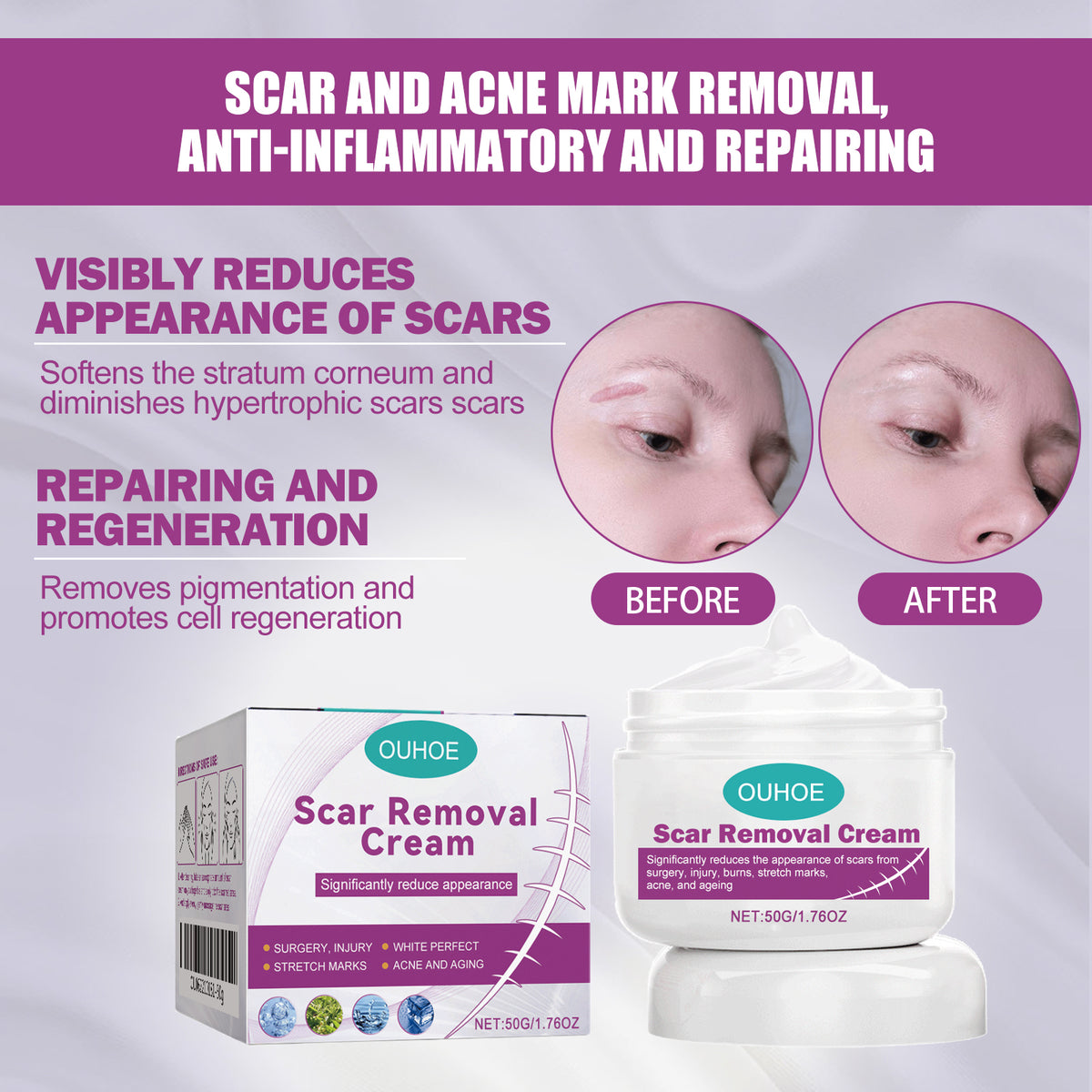OUHOE Skin Care Cream Gently Nourishes And Lubricates Improving Skin Daily Care Facial Body Care Cream