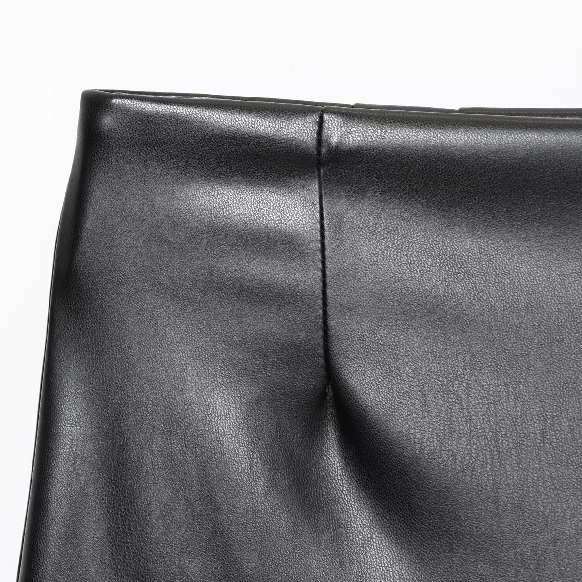 Street imitation leather high waisted shorts