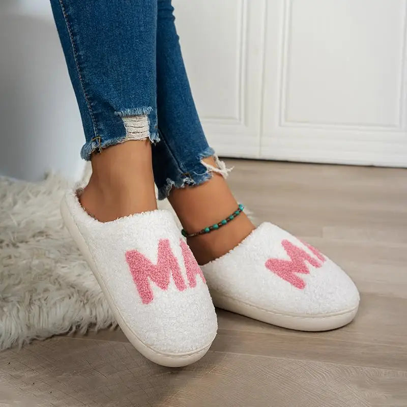 Casual Fluffy Women's Slippers Home Plush Mama Designer Winter Woman Shoes Flat Platform Elegant Footwear Trend Fuzzy Fur Slides
