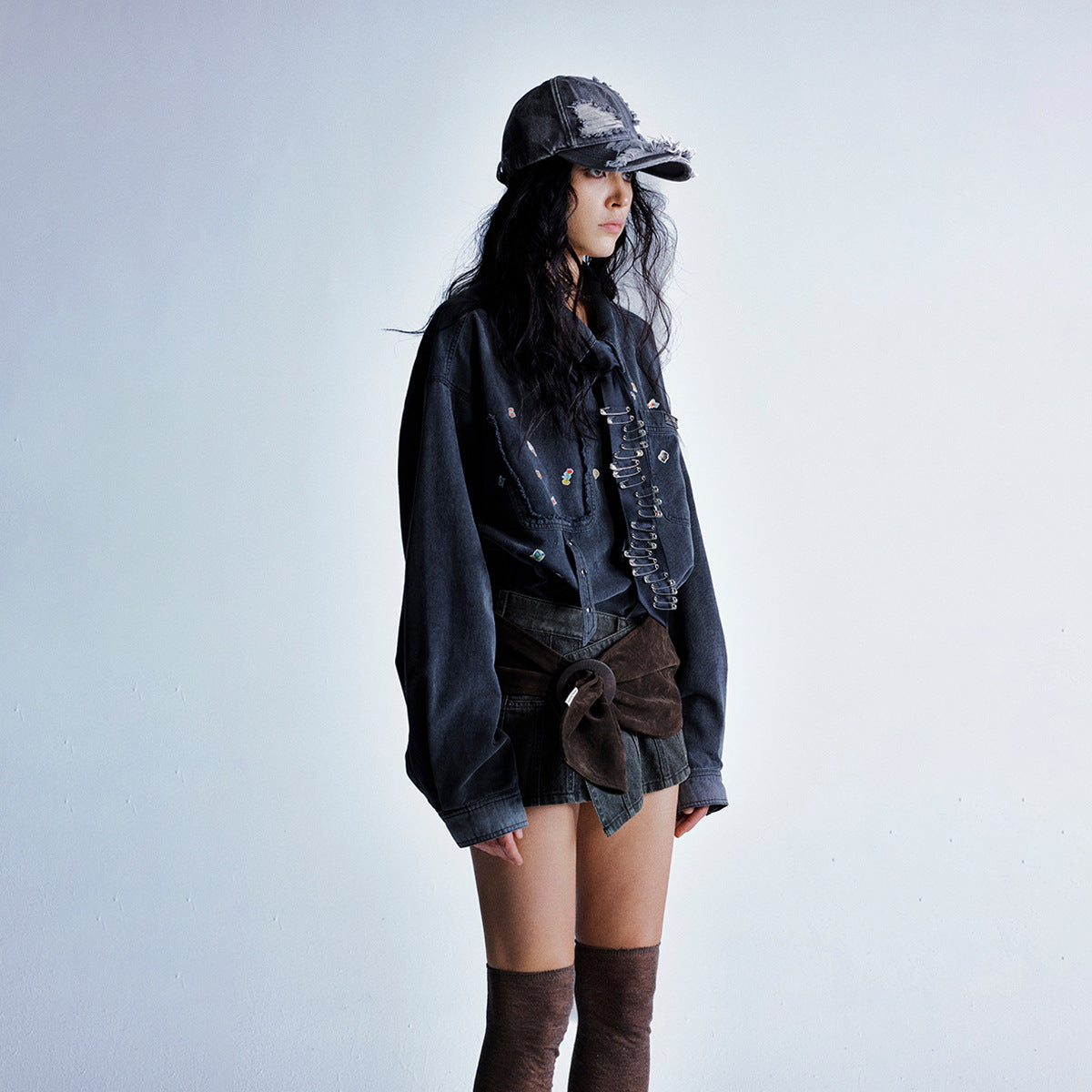 Washed denim jacket jacket