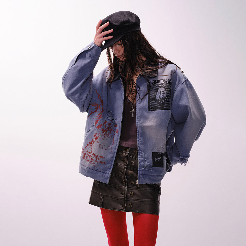 Washed denim jacket