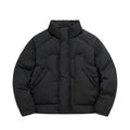 Thick semi high neck cotton jacket