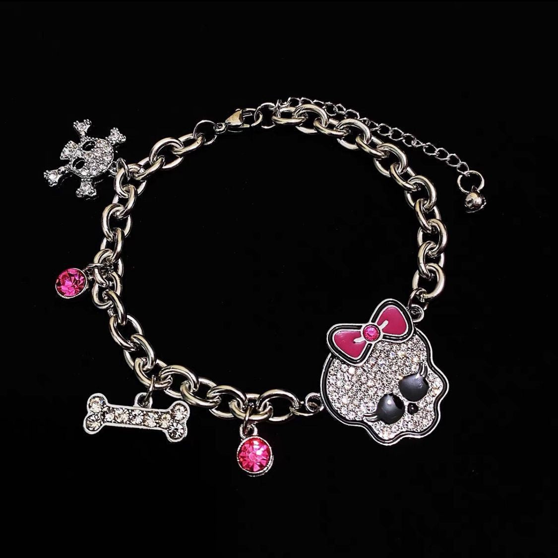 Ghost School Y2K Cool Girl Necklace amp Bracelet Cute Decorative Jewe