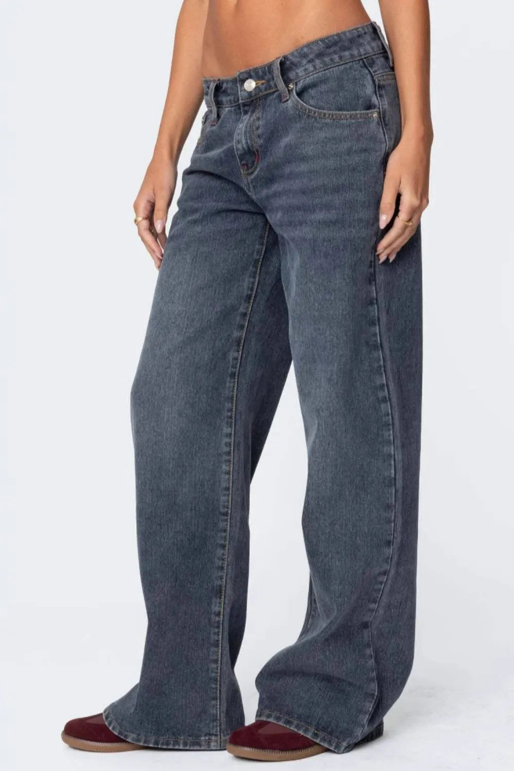 Wide Leg Jeans with Pockets