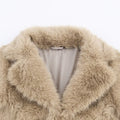 Artificial fur effect short jacket