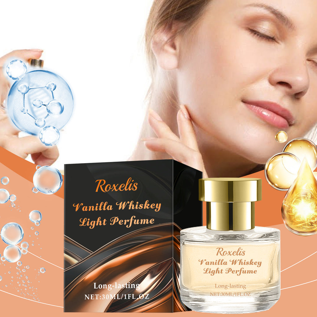 Roxelis Vanilla Whiskey Eau De Toilette Natural Fragrance Fruit Tone Light Elegant Stay Fragrance Couples Date Portable Eau De Toilette Spray